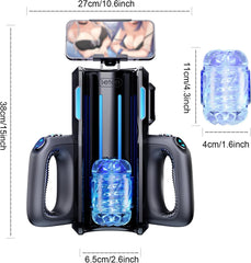 10 Thrusting High-speed Motor Masturbator Cup With Phone Holder