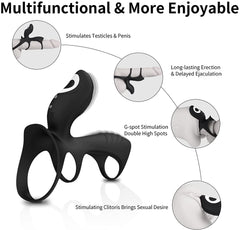 Dual-Motor Penis Ring Couple Vibrator - Lusty Age