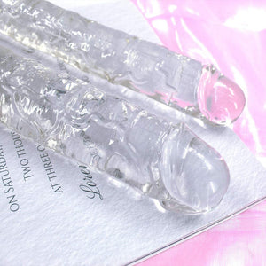 Double Ended Realistic Flexible Clear Jelly Long Dildo - Lusty Age