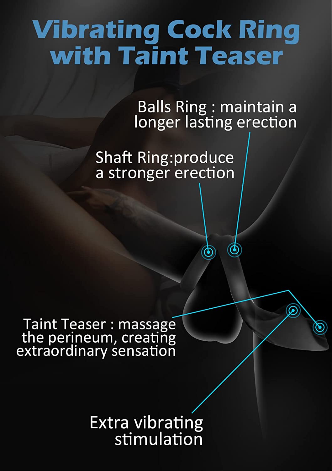 Testicle Vibrator for Men Penis Massager Ring Dildo - Lusty Age