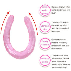 Double Long Soft Jelly Realistic Dildo - Lusty Age