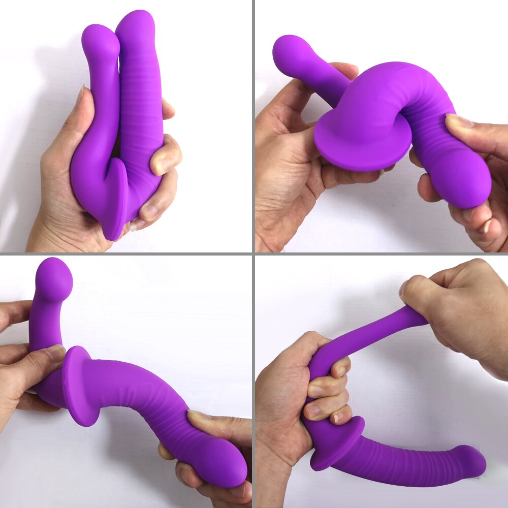 Lesbian Double Penetration Strapless Dildo - Lusty Age