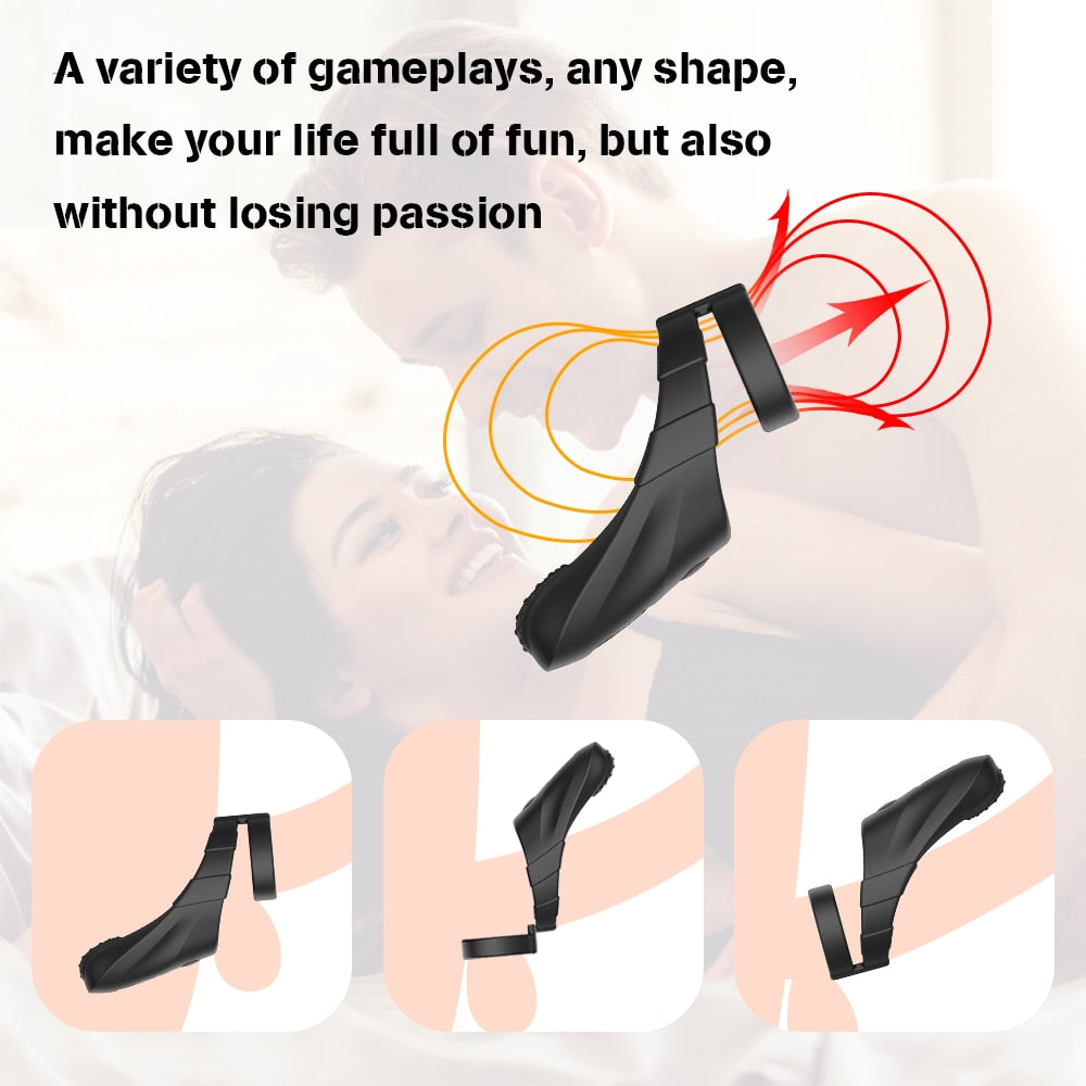 Double Penis Ring Vibrator with Taint Teaser - Lusty Age