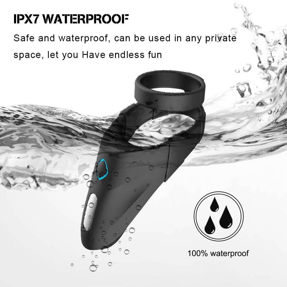 Double Penis Ring Vibrator with Taint Teaser - Lusty Age