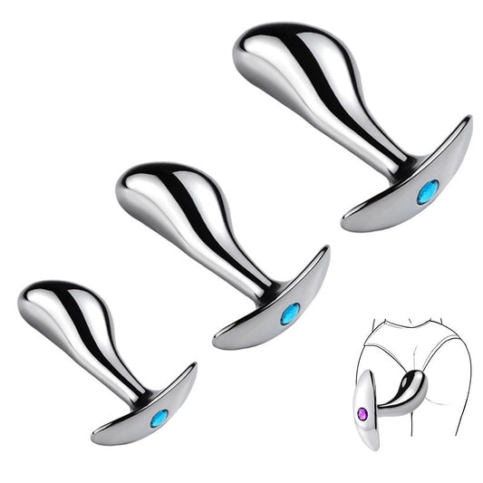 Unisex metal anal beads butt plug - Lusty Age