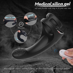 9 Modes Vibrating Penis Massager Ring Dildo Vibrator - Lusty Age