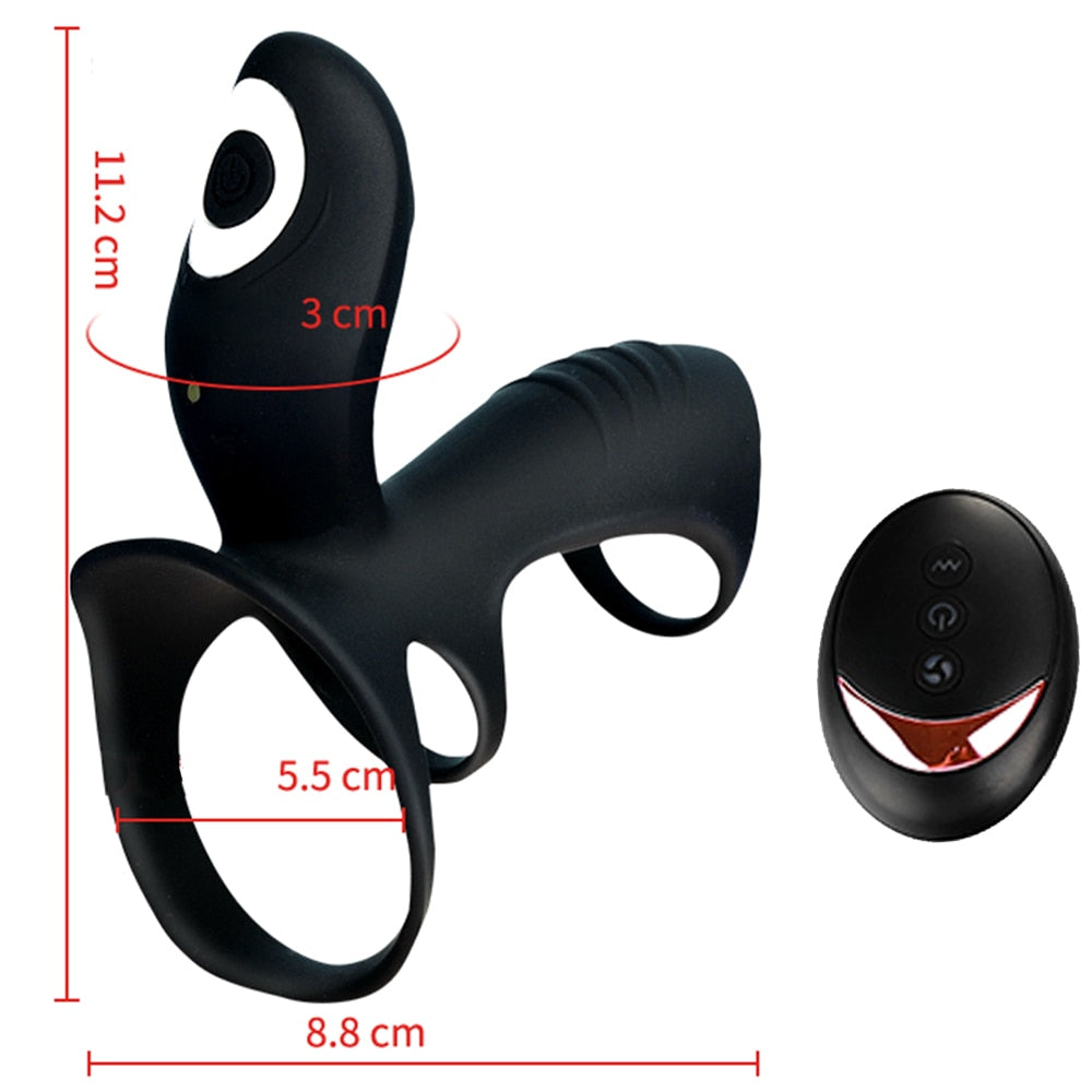 Dual-Motor Penis Ring Couple Vibrator - Lusty Age