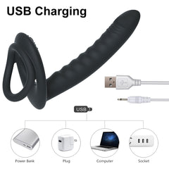 Double Penetration Strap on Vibrator For Couples - Lusty Age