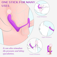 Couples Long Lasting Erection Penis Vibrator And Vagina Clitoris Stimulator - Lusty Age