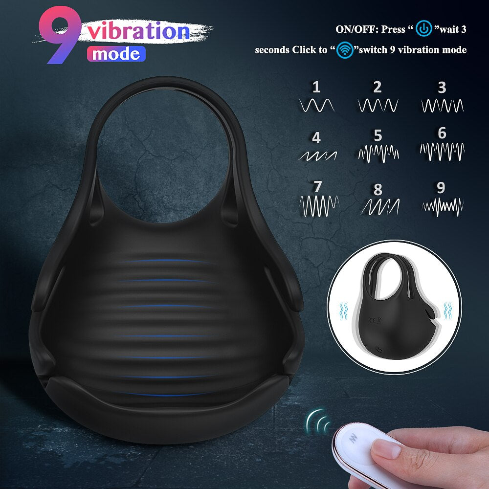 Vibrating Male Chastity Cock Ring Massager - Lusty Age