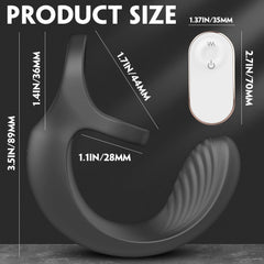 9 Mode Vibrating Penis Massager Ring Dildo Vibrator - Lusty Age