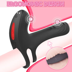 Elastic Delay Vibrating Cock Ring Stretchy Intense Clit Stimulation Vibrator - Lusty Age