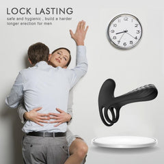 Elastic Delay Vibrating Cock Ring Stretchy Intense Clit Stimulation Vibrator - Lusty Age