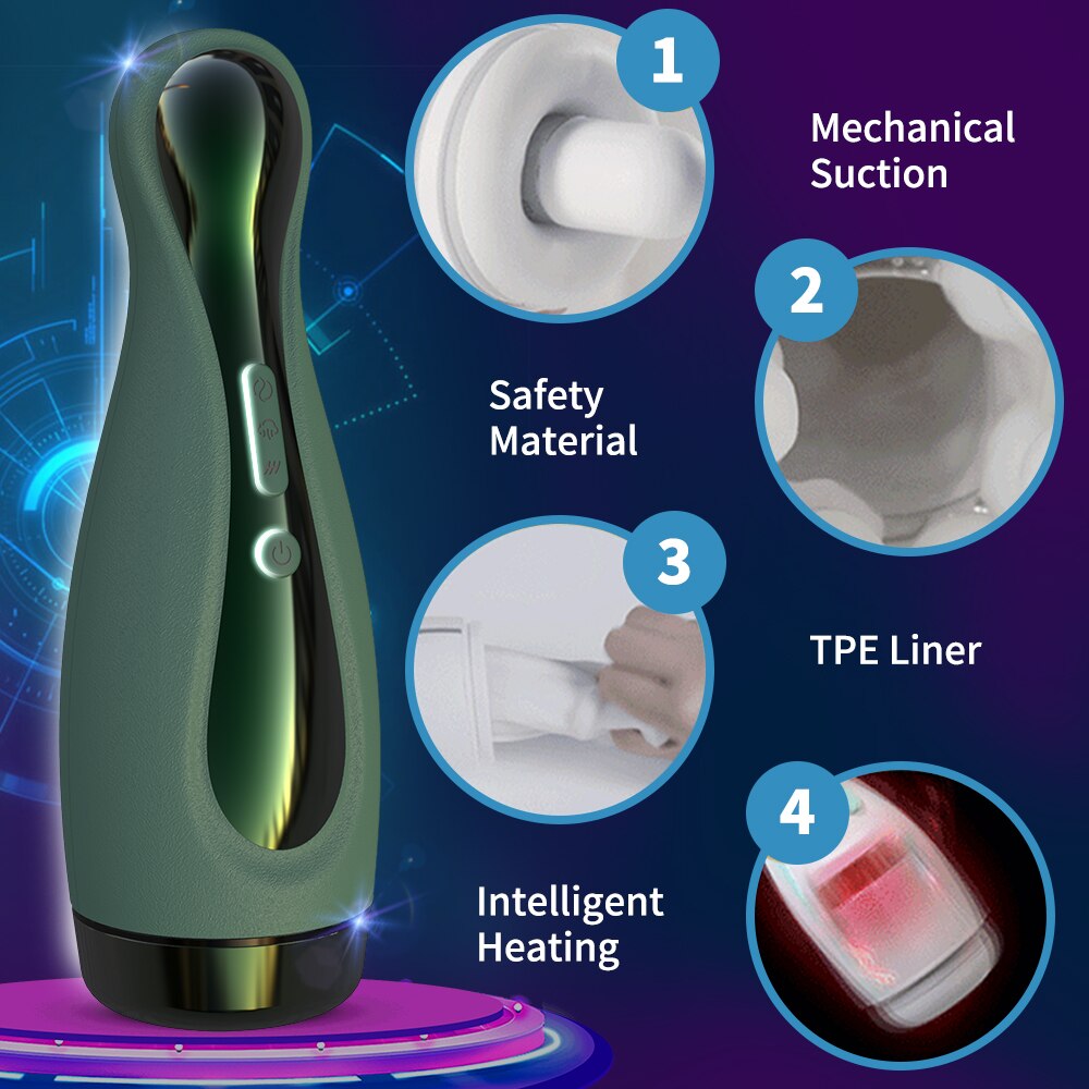 Automatic Sucking Heating Male Masturbators Cup - Lusty Age