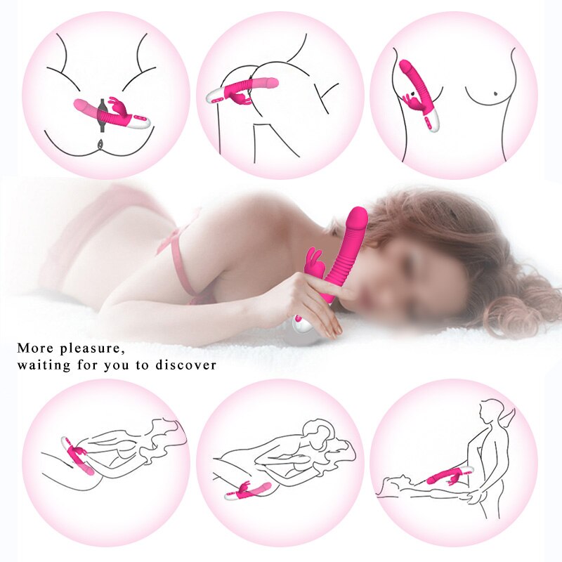 Rabbit Vibrator Sucking Vibration Heating G spot Clit Stimulator Dildo - Lusty Age