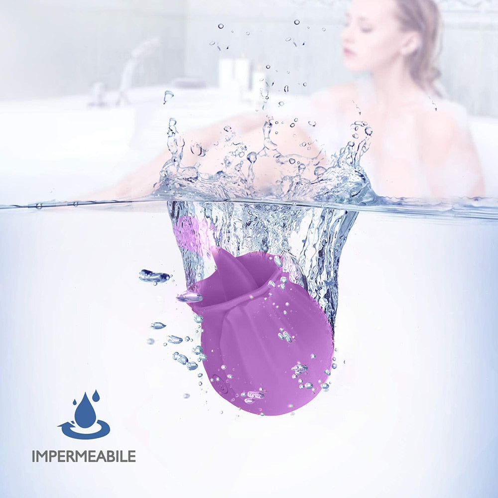 Rose Clitoris Stimulator Nipple Tongue Licking Vibrator - Lusty Age