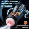 10 Vibrating & Sucking Heating Voice Handheld Masturbator