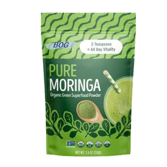 Pure Moringa – Organic Green Superfood Powder - 7.4oz (210g)