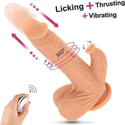 4 IN 1 Clitoral Stimulation Suction Cup Realistic Dildo - Lusty Age