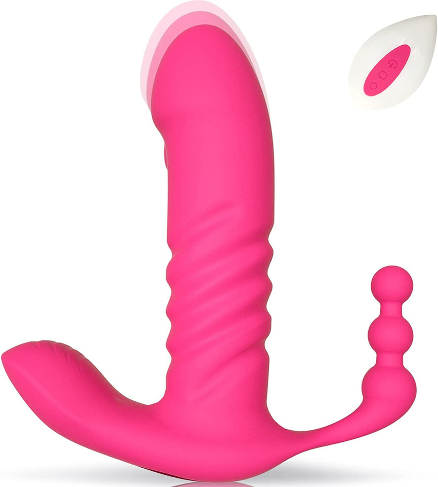 G Spot Wireless Remote Wearable Automatic Thrusting Dildo