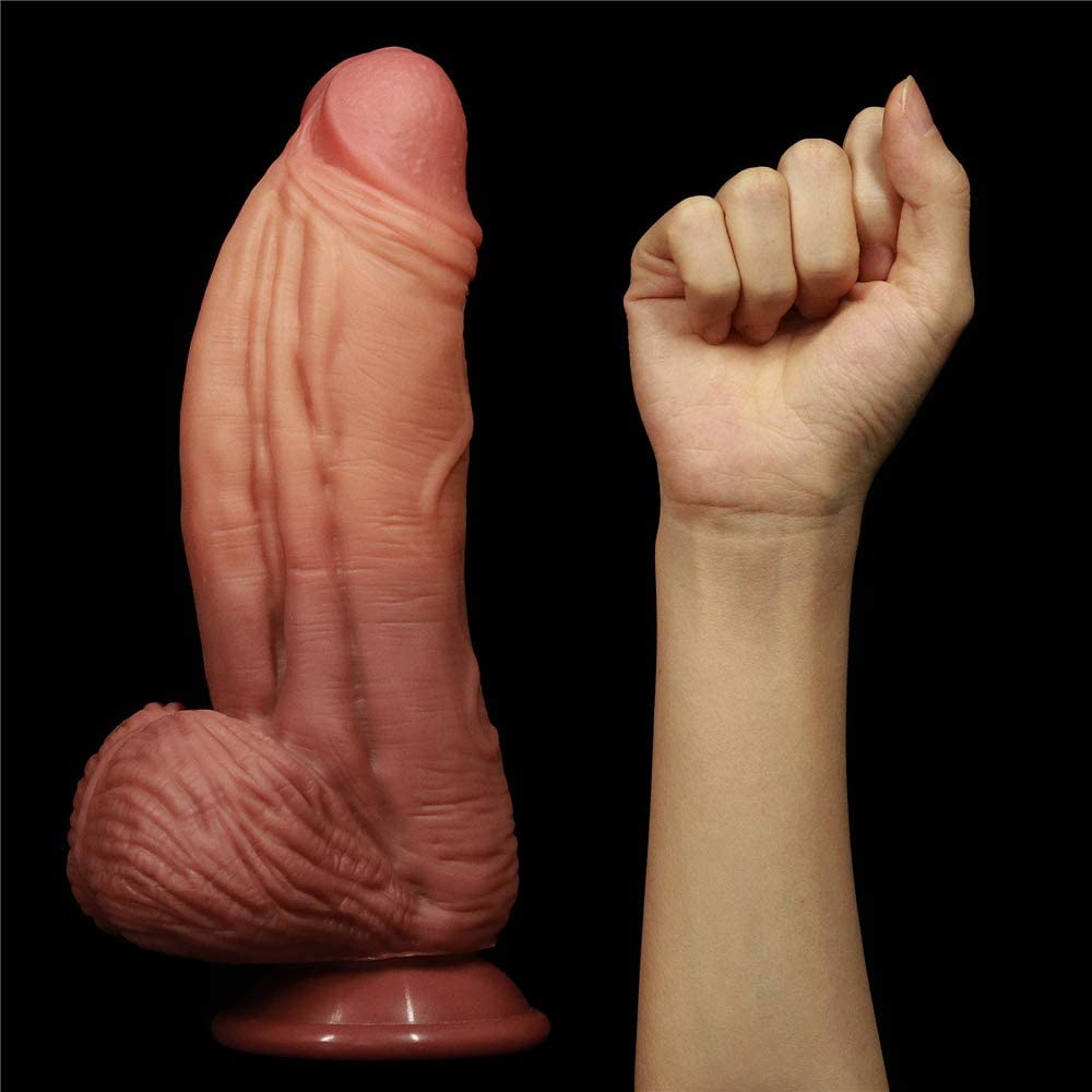 10 inch Dual-Layered Silicone Nature Huge Dildo - Lusty Age