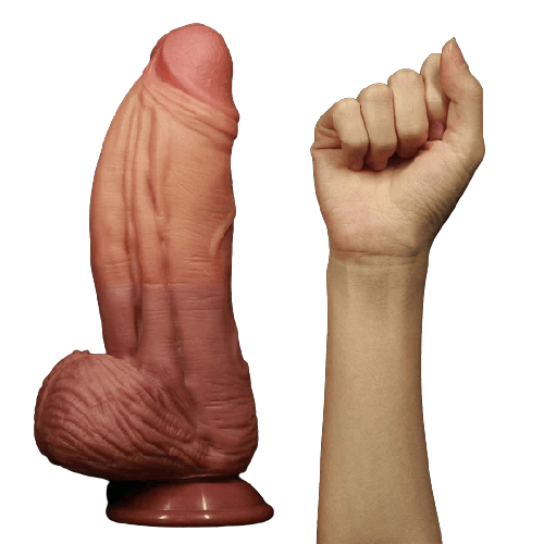 10 inch Dual-Layered Silicone Nature Huge Dildo