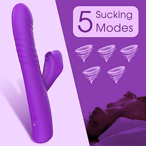 Thrusting Rabbit Vibrator Suction Vibrator for Women - Lusty Age