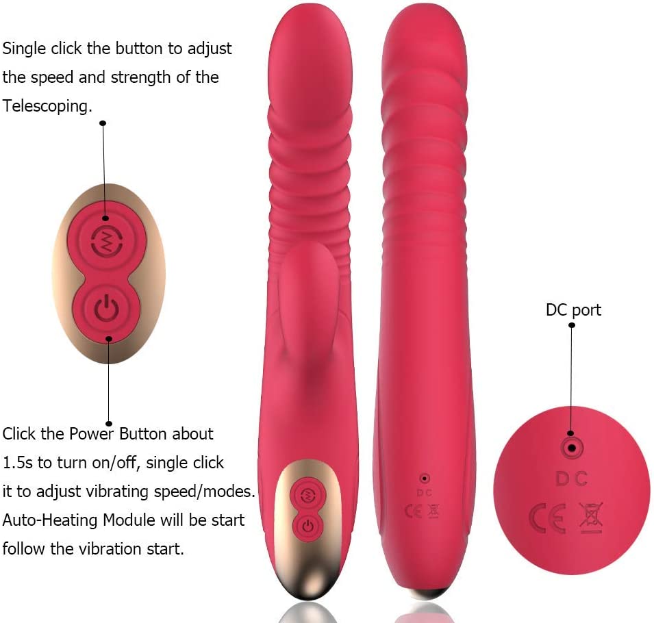 Dildo Heating G Spot Dual Vibrator