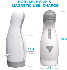 Stroker with Suction & Vibration Heating for Men Masturbation - Lusty Age