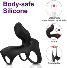 Dual-Motor Penis Ring Couple Vibrator - Lusty Age