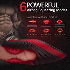 6 Powerful Pinch Sucking and 9 Vibrating Modes Male Masturbator Cup - Lusty Age