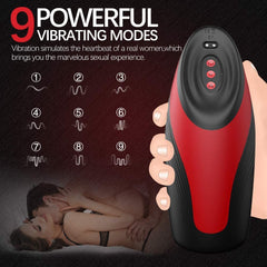 6 Powerful Pinch Sucking and 9 Vibrating Modes Male Masturbator Cup - Lusty Age