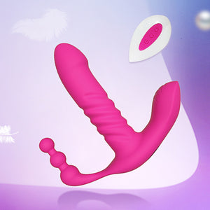 G Spot Wireless Remote Wearable Automatic Thrusting Dildo - Lusty Age