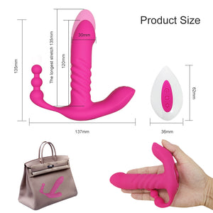 G Spot Wireless Remote Wearable Automatic Thrusting Dildo - Lusty Age