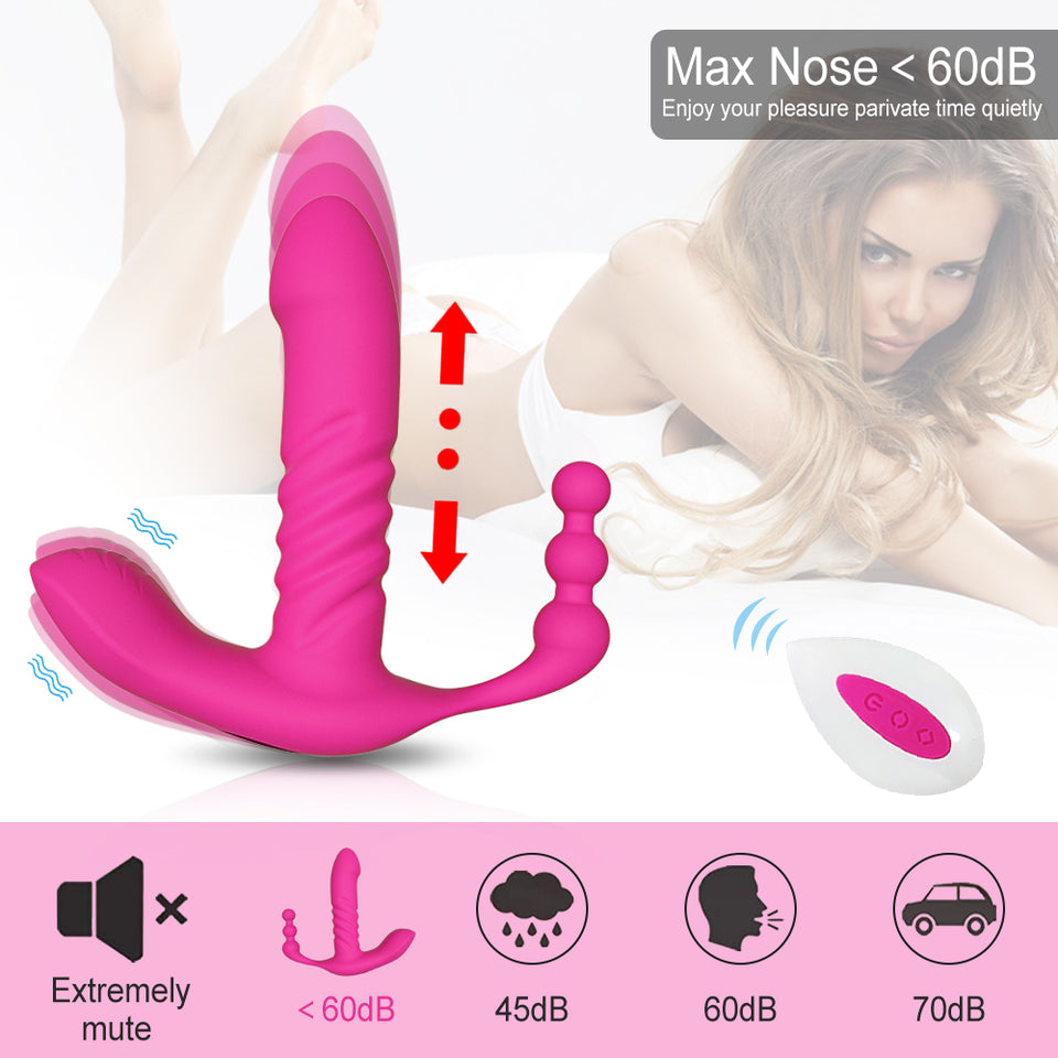 G Spot Wireless Remote Wearable Automatic Thrusting Dildo - Lusty Age