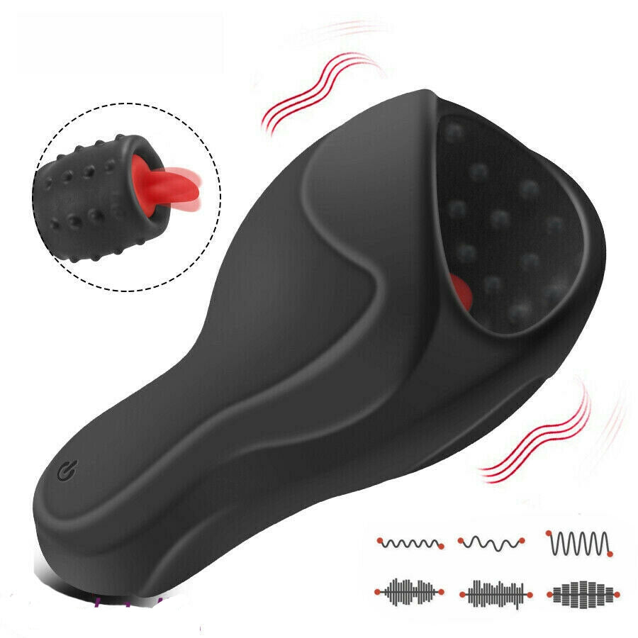 6 Modes Tongue Licking Glans Massager Men Masturbator - Lusty Age