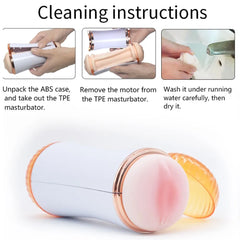Automatic Dual Channel 10mode vibrator male masturbation Cup