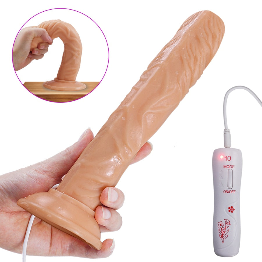 Double motor Realistic Dildo vibrator - Lusty Age