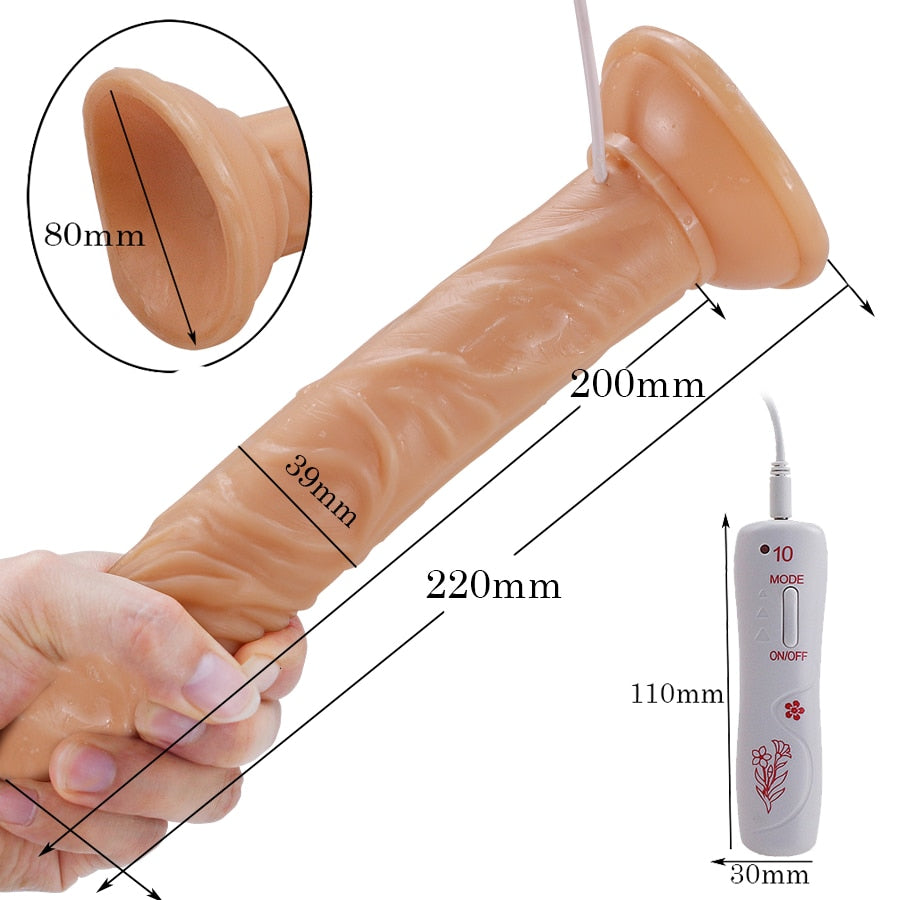 Double motor Realistic Dildo vibrator - Lusty Age