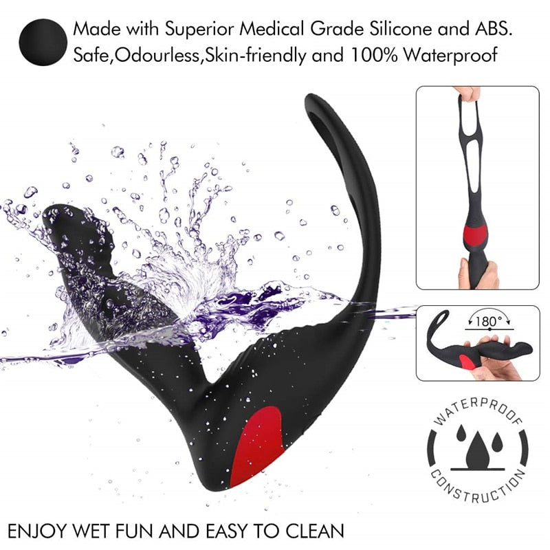 3 in 1 Remote Controlled Vibrating Prostate Massager - Lusty Age