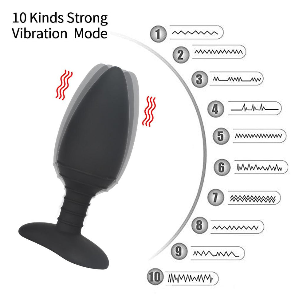 Wireless Remote Control Anal Plug Vibrator - Lusty Age