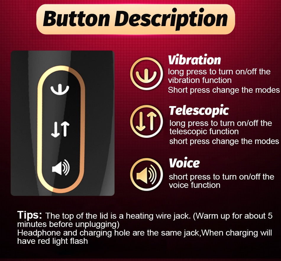 Automatic Telescopic Piston Male Masturbator - Lusty Age