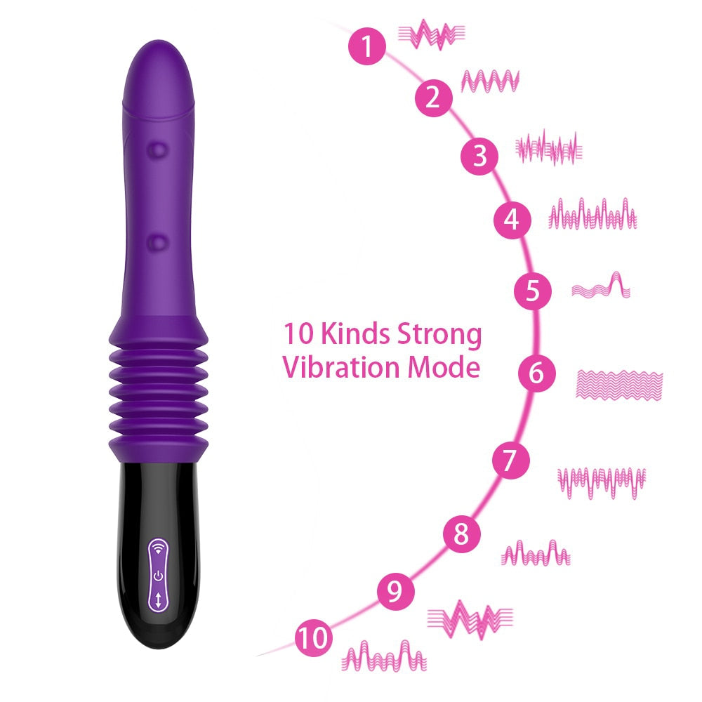 Automatic Female Stretching Sex Machine Vibrator - Lusty Age