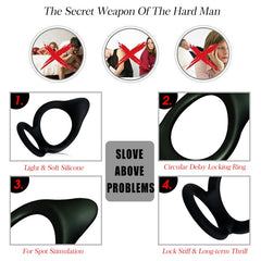 Ejaculation Lock Silicone Penis Ring - Lusty Age