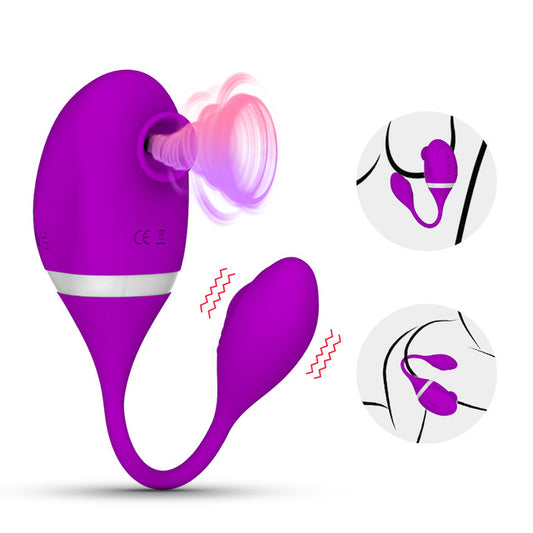 2 in 1 G-spot Stimulate and Clit Suction Vibrator - Lusty Age