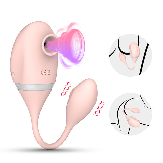 2 in 1 G-spot Stimulate and Clit Suction Vibrator - Lusty Age