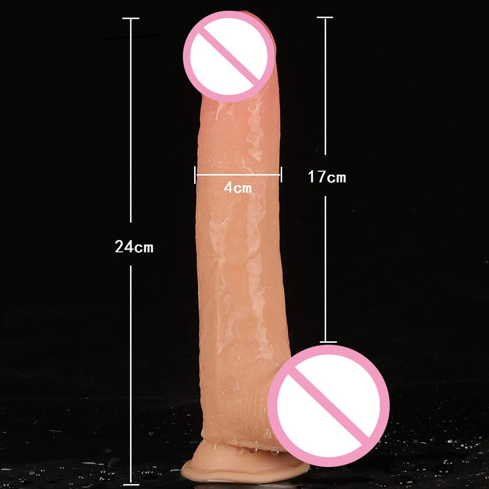 9 Inch Sliding Skin Huge Realistic  Dildo - Lusty Age