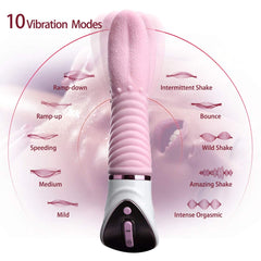 10 Speed Tongue Oral Sex G Spot Vibrating Massager - Lusty Age