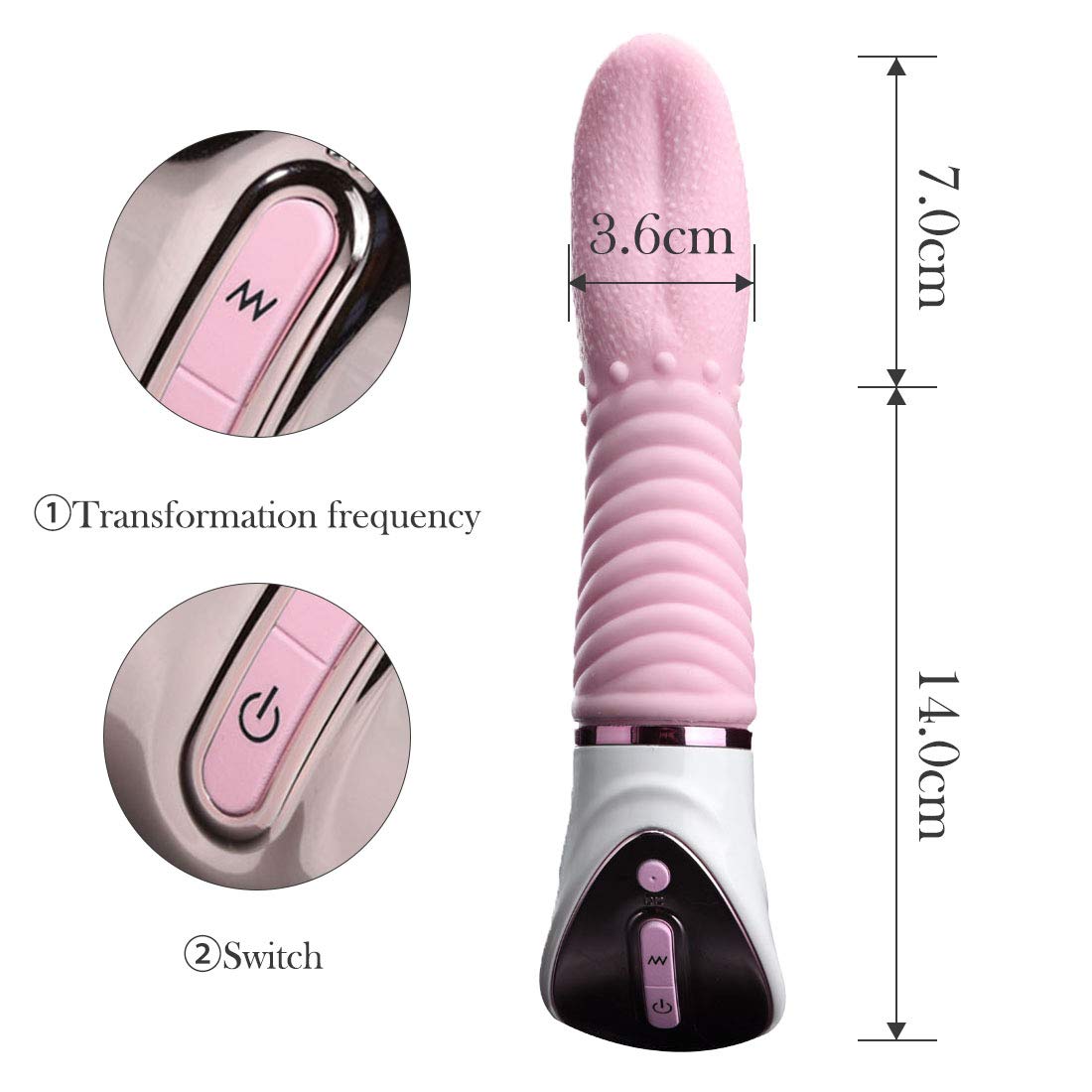 10 Speed Tongue Oral Sex G Spot Vibrating Massager - Lusty Age