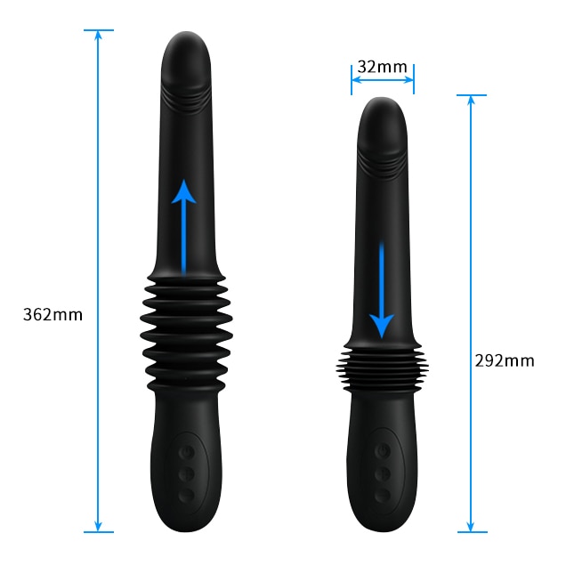 3 Speeds Telescopic  Vagina G-Spot Vibrator - Lusty Age
